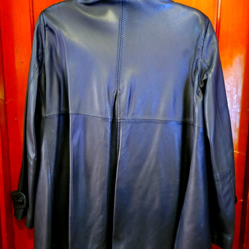 🦋Vintage Black Leather Swing Jacket 🦋Jones New York 1X Plus Womans - Picture 7 of 14